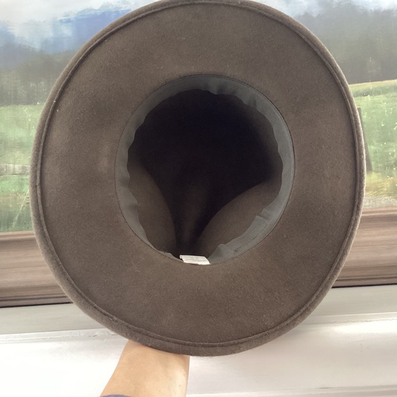 Lot Of 2 Wool Hats Fedora Western Black C&C Ribbon Mossy Green Leather One Size - Picture 12 of 14